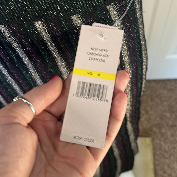 ***💲BOGO💲*** Green purple and silver sparkle knit skirt - Picture 6 of 6